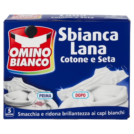 Omino Bianco Sbianca Lana Cotone e Seta 5 x 20 g